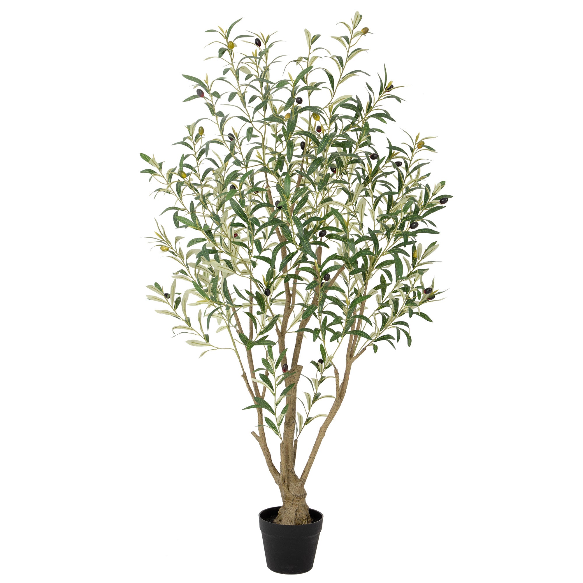 RosyHaven 5/6/7/8ft Super Full Artificial Olive Tree Indoor with Realistic Leaves and Branches, Vibrant Fruits , Large Faux Olive Tree for Living Room Corner Bedroom Garden Porch Balcony Outdoor Decor