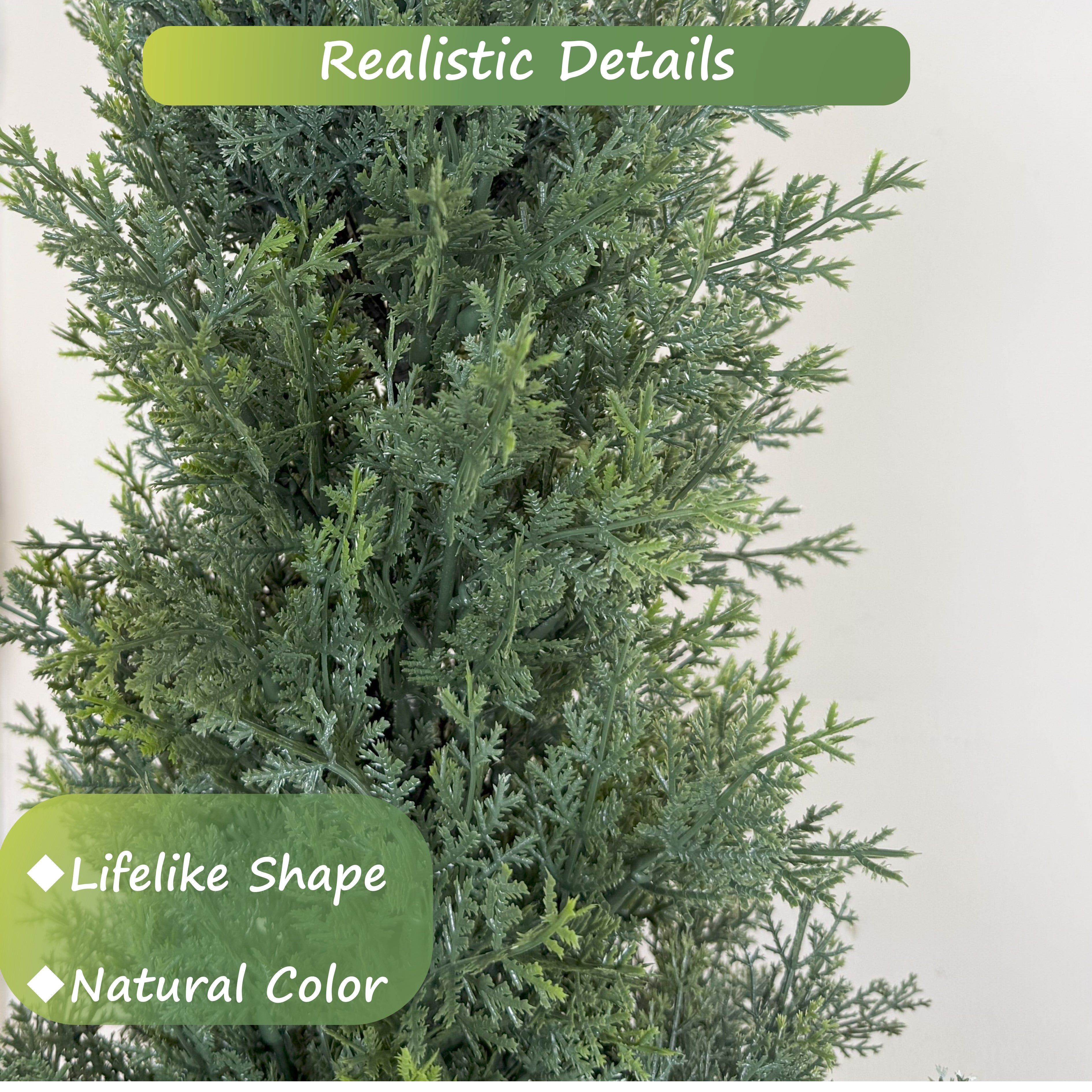 RosyHaven 2pcs 3/4/5ft UV Resistant Artificial Topiary Trees Outdoor, Faux Cedar Tree with Full & Realistic Leaves for Front Door Proch Patio Deck Room Decor