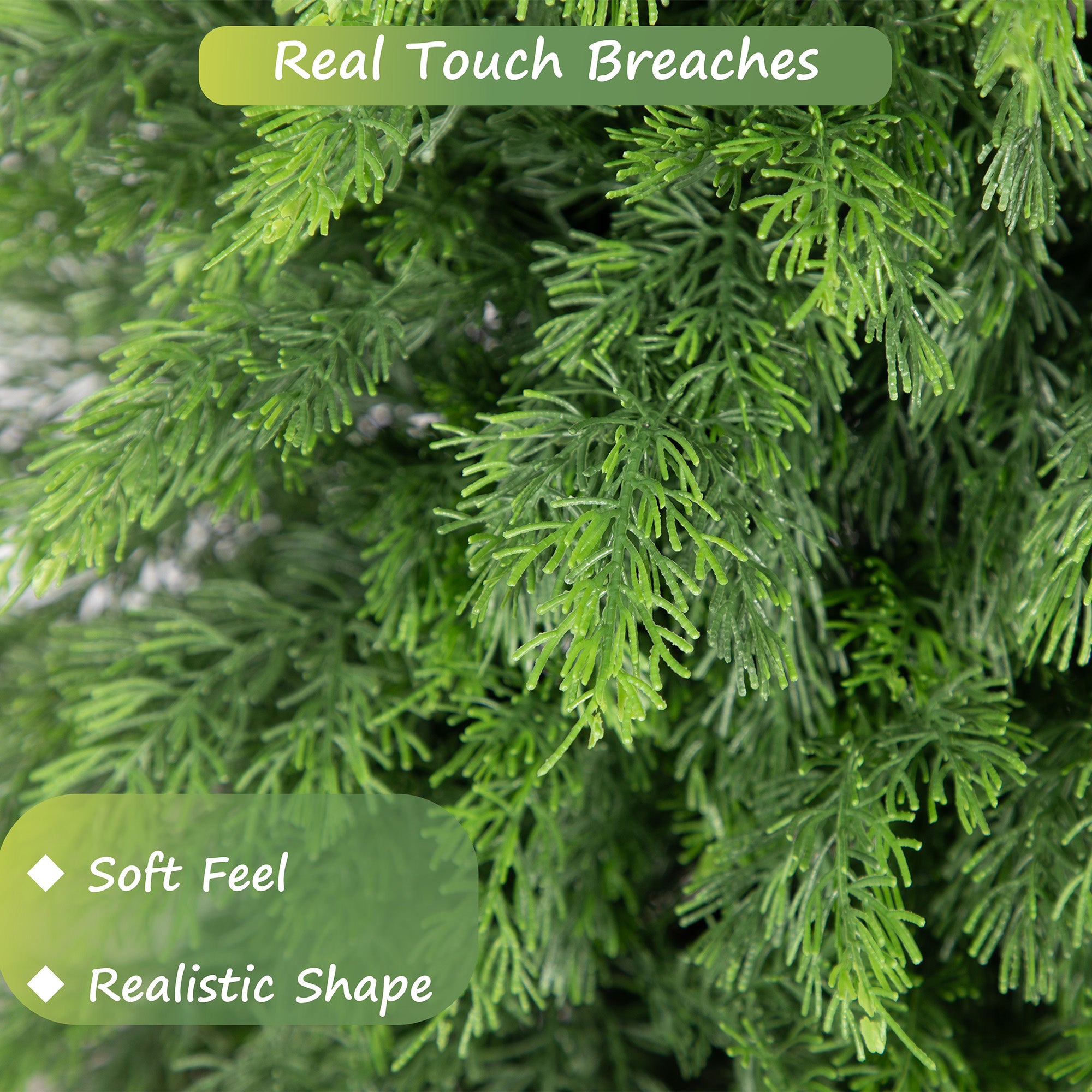 RosyHaven 3ft/4ft/5ft Real Touch Faux Cedar Tree with Decorative Urn Planter , 1Pack/2Pack UV Resistant Artificial Topiary Trees Outdoor for Front Door Porch Bedroom Livingroom Fireplace Holiday Decor