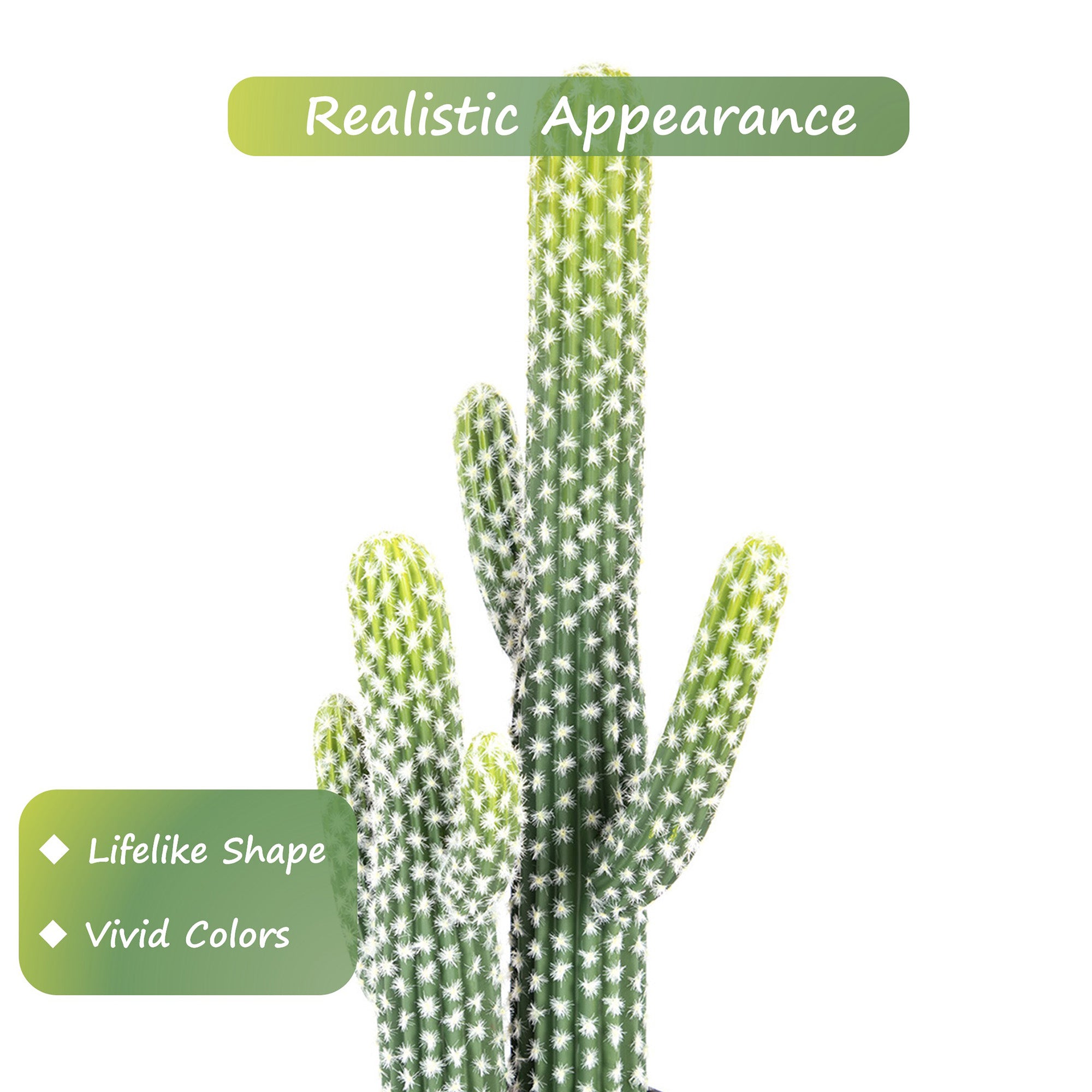 RosyHaven 23"/25.5"/30.7"32.6" Realistic Artificial Cactus Plants,  1pack/2packCute Faux Cactus Plants Indoor for Home Office Store Porch Patio Table Decor