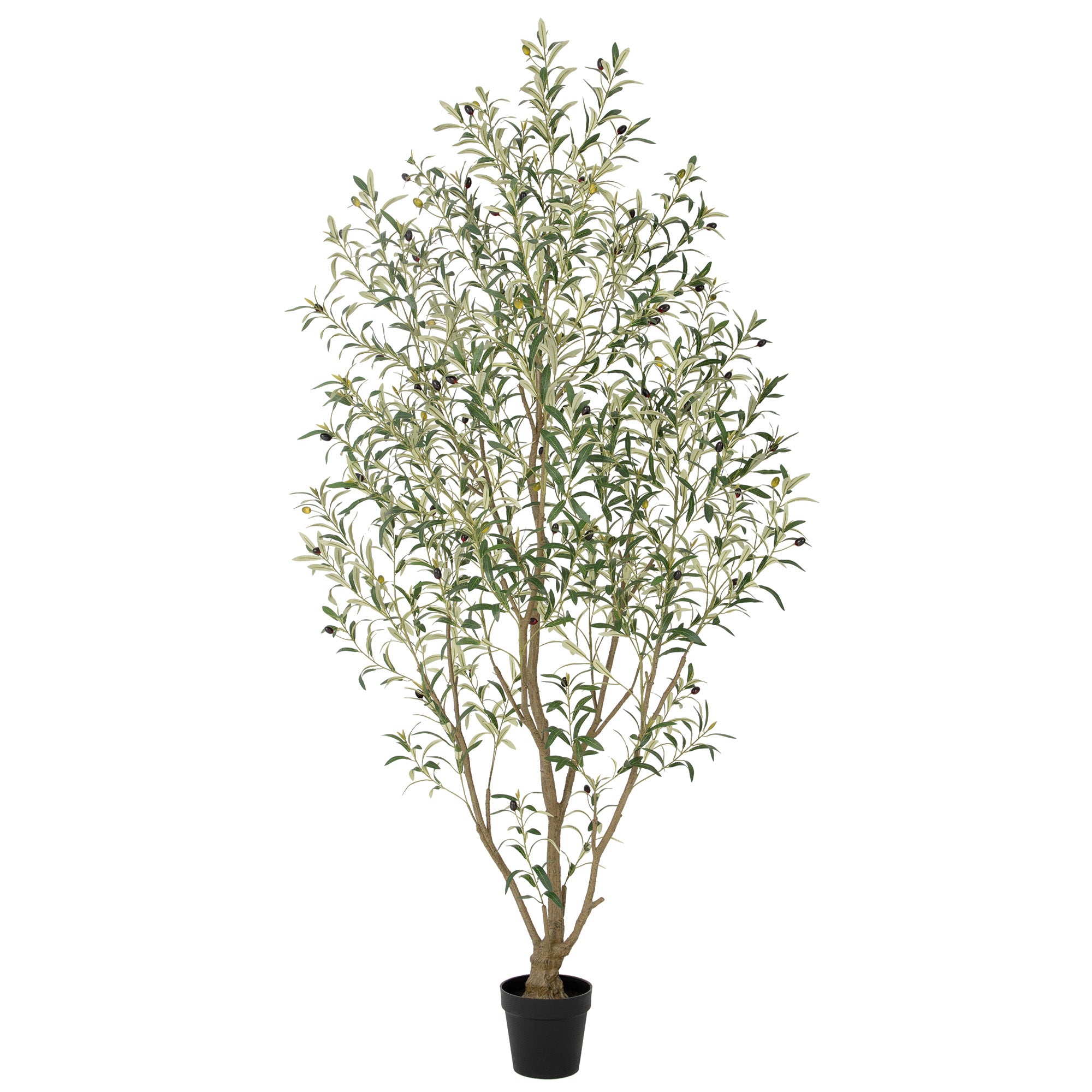 RosyHaven 5/6/7/8ft Super Full Artificial Olive Tree Indoor with Realistic Leaves and Branches, Vibrant Fruits , Large Faux Olive Tree for Living Room Corner Bedroom Garden Porch Balcony Outdoor Decor