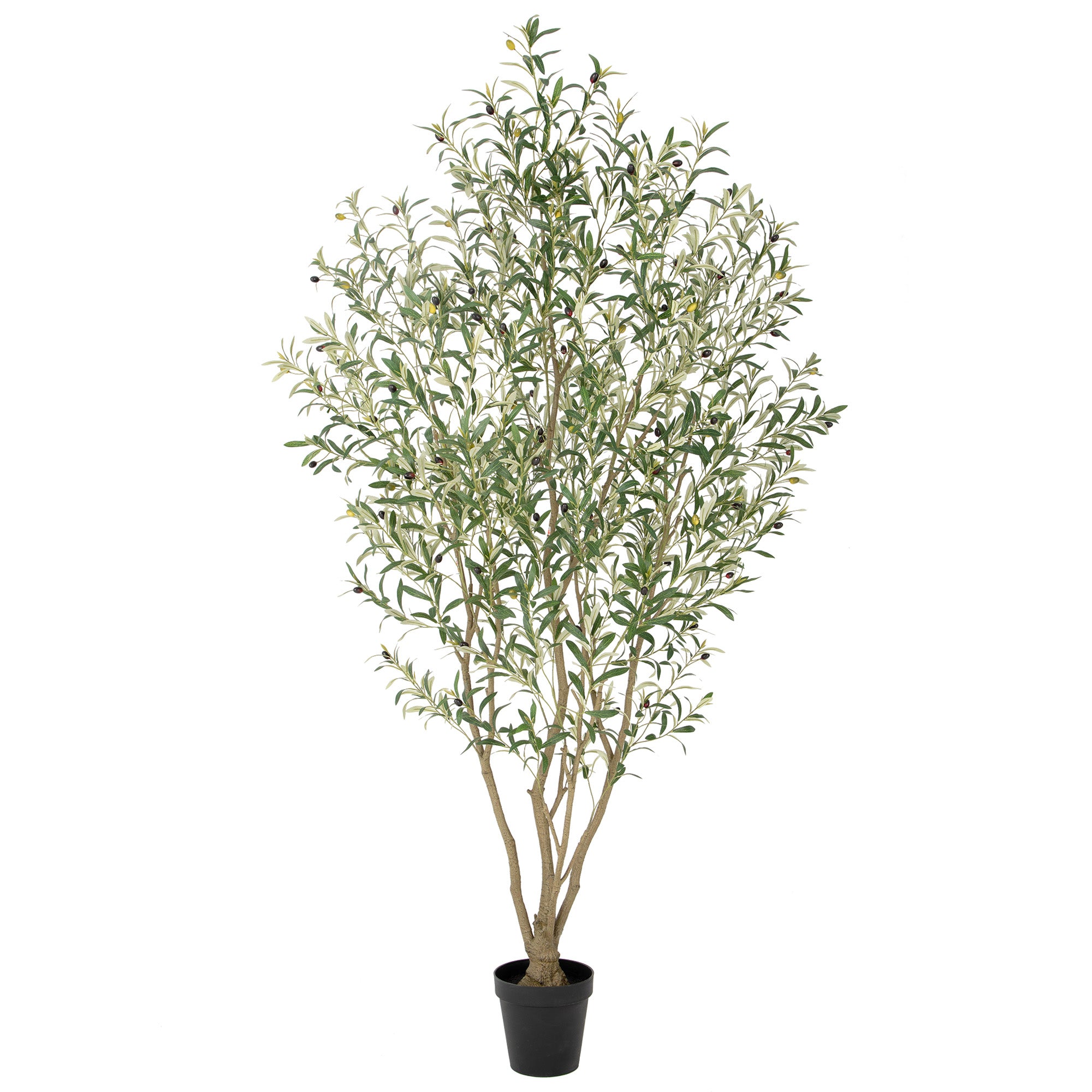 RosyHaven 5/6/7/8ft Super Full Artificial Olive Tree Indoor with Realistic Leaves and Branches, Vibrant Fruits , Large Faux Olive Tree for Living Room Corner Bedroom Garden Porch Balcony Outdoor Decor