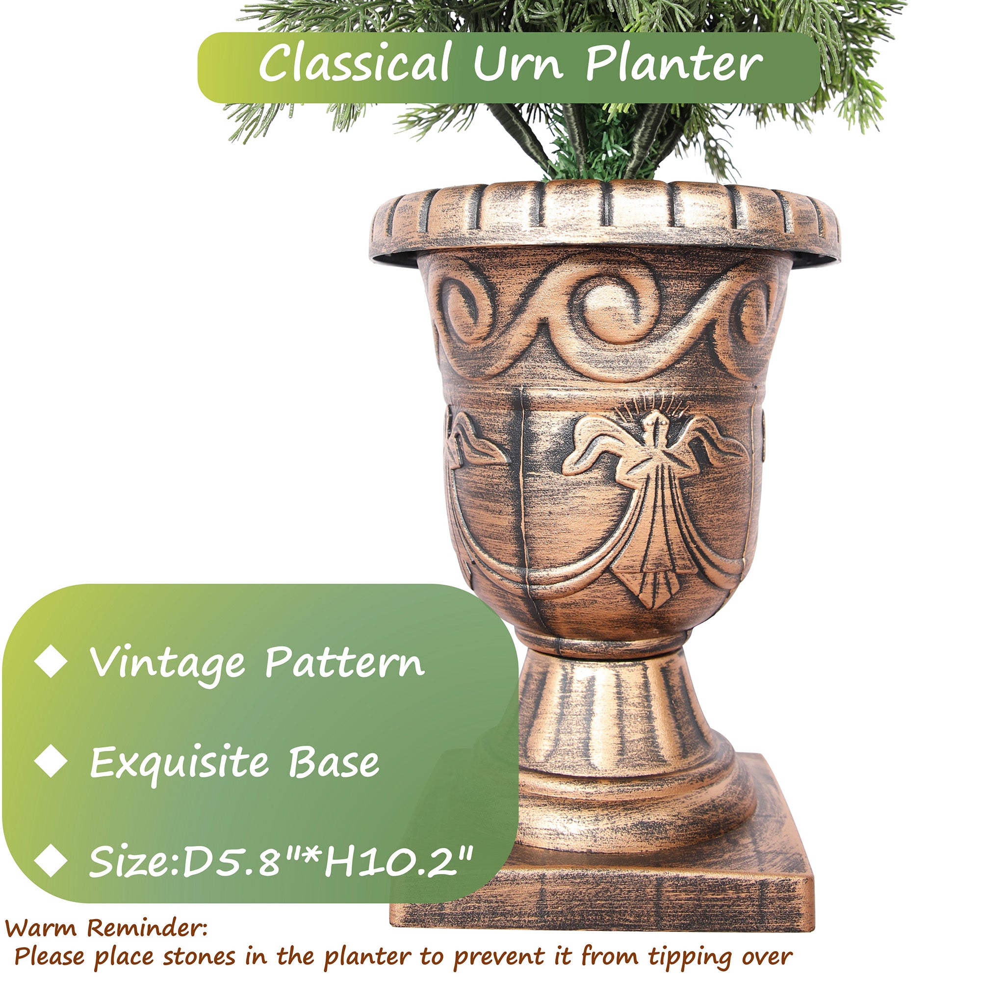 RosyHaven 3ft/4ft/5ft Real Touch Faux Cedar Tree with Decorative Urn Planter , 1Pack/2Pack UV Resistant Artificial Topiary Trees Outdoor for Front Door Porch Bedroom Livingroom Fireplace Holiday Decor