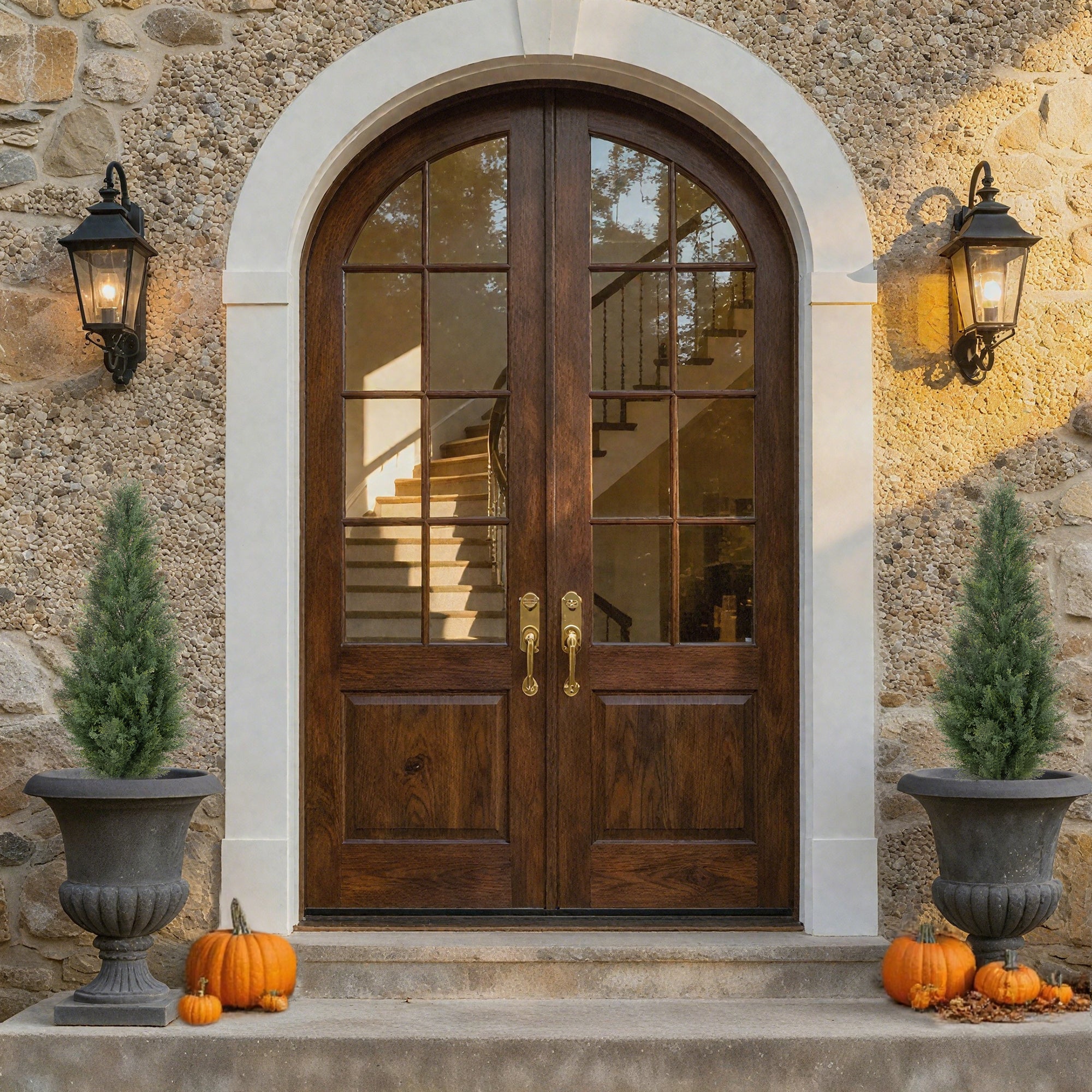 RosyHaven 2pcs 3/4/5ft UV Resistant Artificial Topiary Trees Outdoor, Faux Cedar Tree with Full & Realistic Leaves for Front Door Proch Patio Deck Room Decor