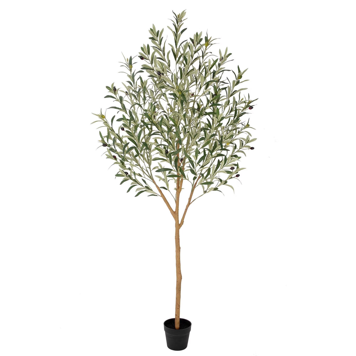 RosyHaven 6ft Realistic Olive Trees Artificial Indoor,72" Faux Olive Tree with Real Wood Trunks,Lifelike Leaves & Vibrant Fruits for Home Office Living Room Bedroom Garden Porch Balcony Corner Decor