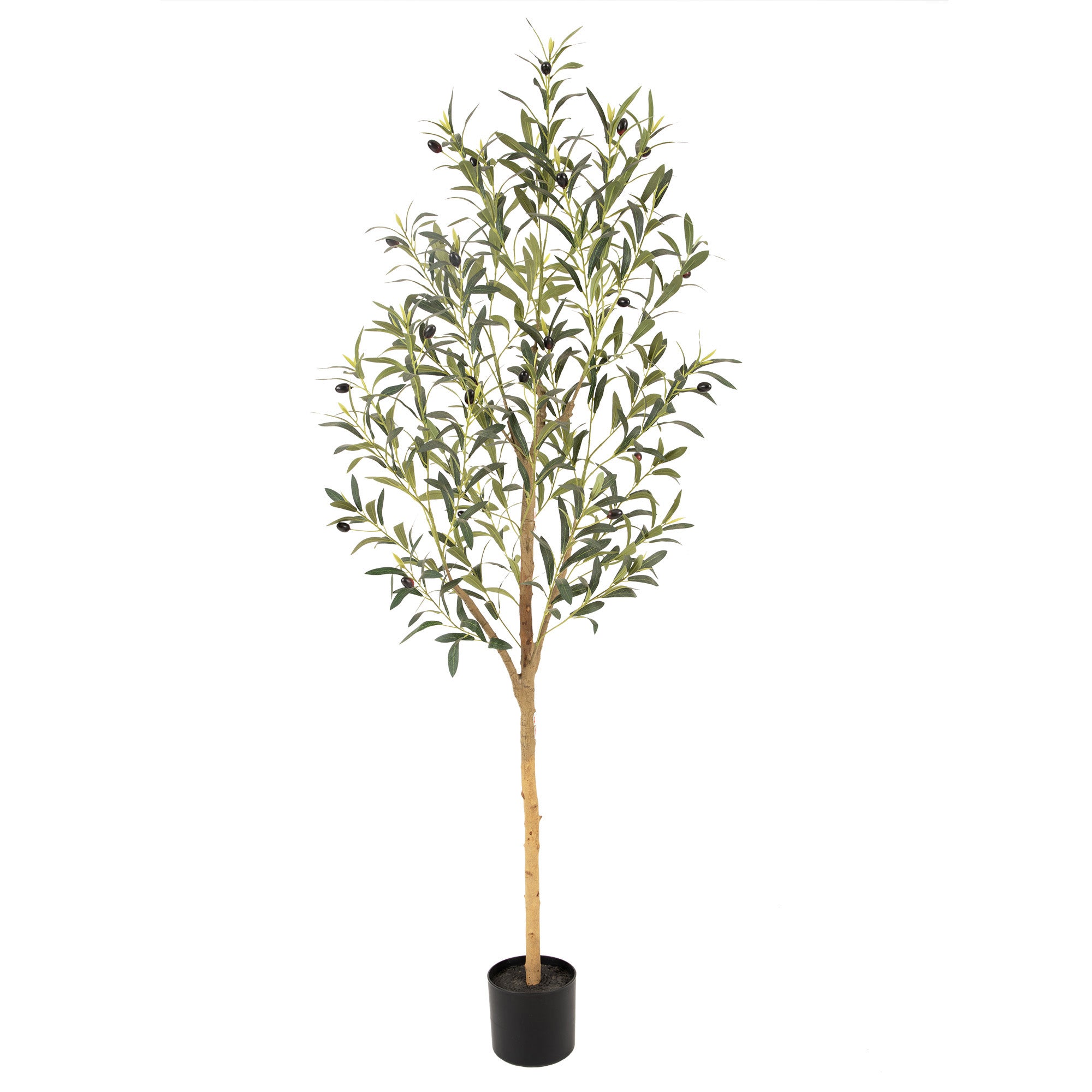 RosyHaven 4/5/6/7ft Realistic Faux Olive Tree, Artificial Olive Tree with Real Trunks, Lifelike Leaves and Fruits for Indoor Outdoor Home Office Store Corner Decor.
