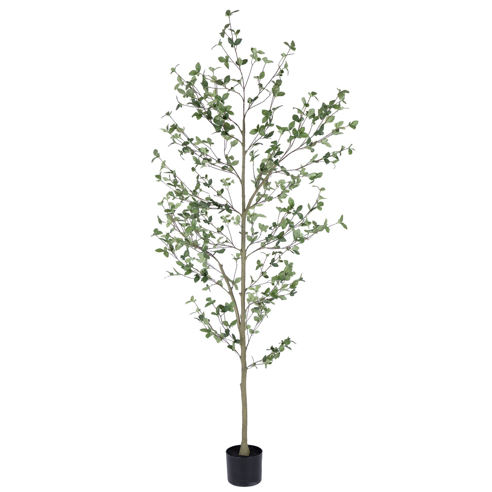 RosyHaven 6/7ft Realistic Faux Quince Leaf Tree, Tall Artificial Quince Leaf Tree with Lifelike Leaves and Trunks for Garden Home Office Porch Balcony Living Room Decor