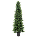 RosyHaven 6ft/7ft Real Touch Cedar Christmas Tree, UV Resistant Artificial Cedar Tree, with Realistic and Full Branches for Front Door Porch Bedroom Livingroom Fireplace Holiday Decor.
