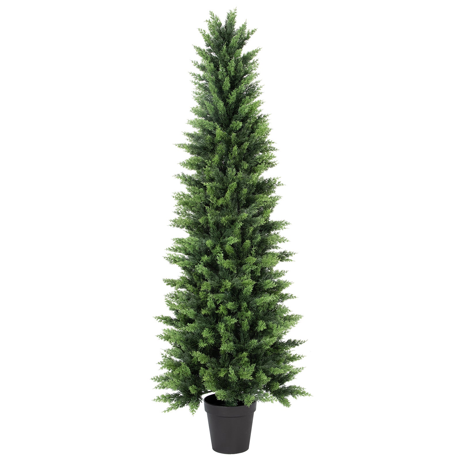 RosyHaven 6ft/7ft Real Touch Cedar Christmas Tree, UV Resistant Artificial Cedar Tree, with Realistic and Full Branches for Front Door Porch Bedroom Livingroom Fireplace Holiday Decor.