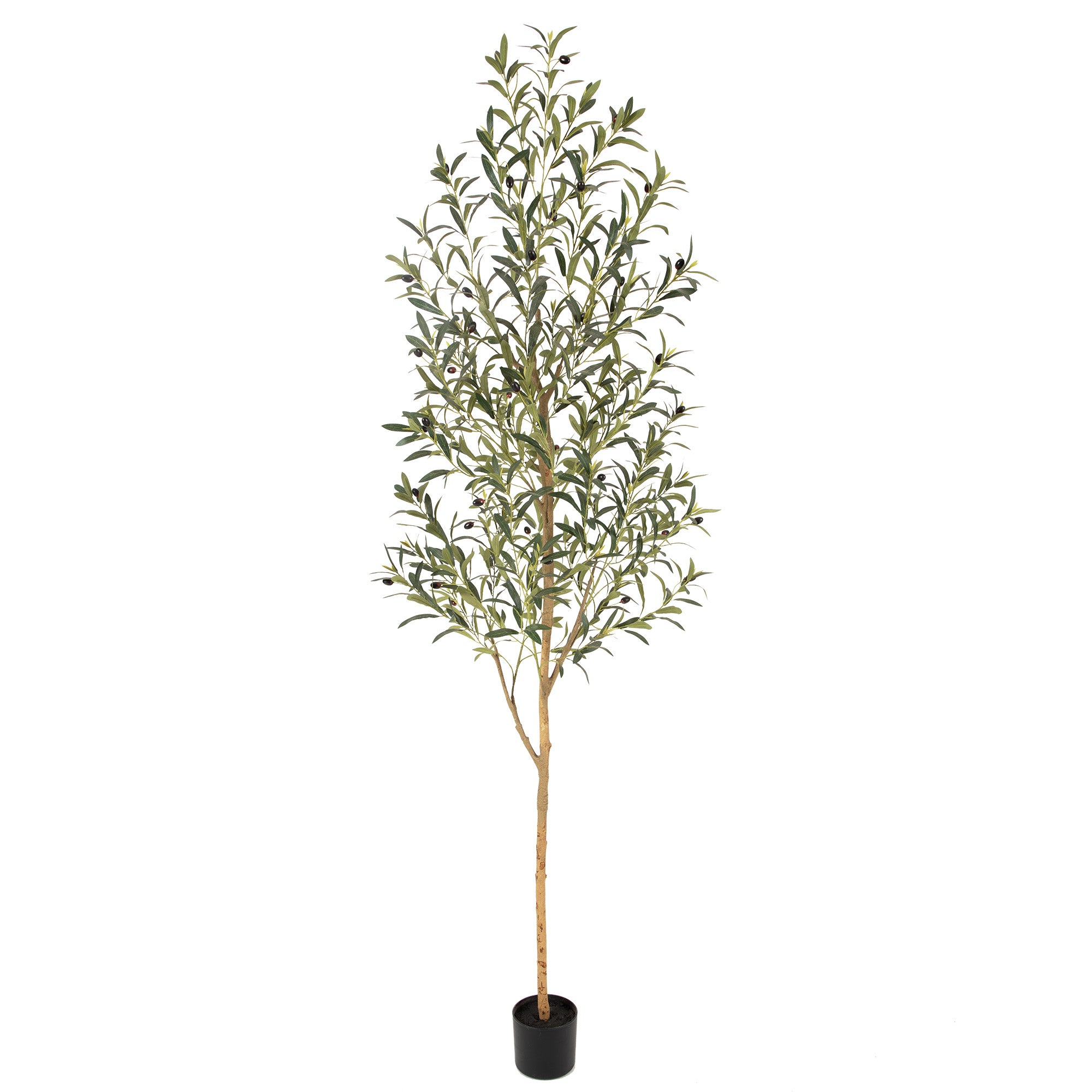 RosyHaven 4/5/6/7ft Realistic Faux Olive Tree, Artificial Olive Tree with Real Trunks, Lifelike Leaves and Fruits for Indoor Outdoor Home Office Store Corner Decor.