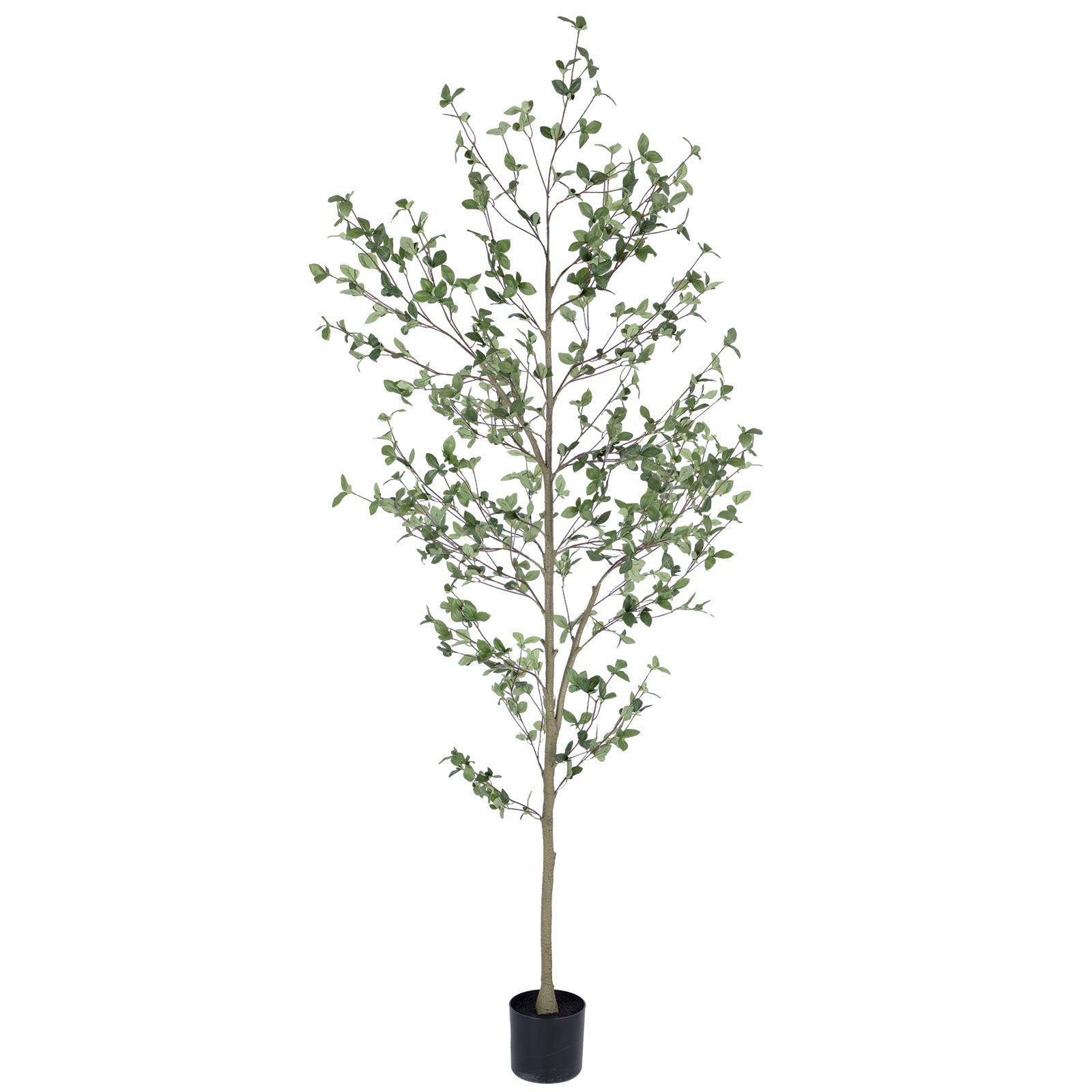 RosyHaven 6/7ft Realistic Faux Quince Leaf Tree, Tall Artificial Quince Leaf Tree with Lifelike Leaves and Trunks for Garden Home Office Porch Balcony Living Room Decor