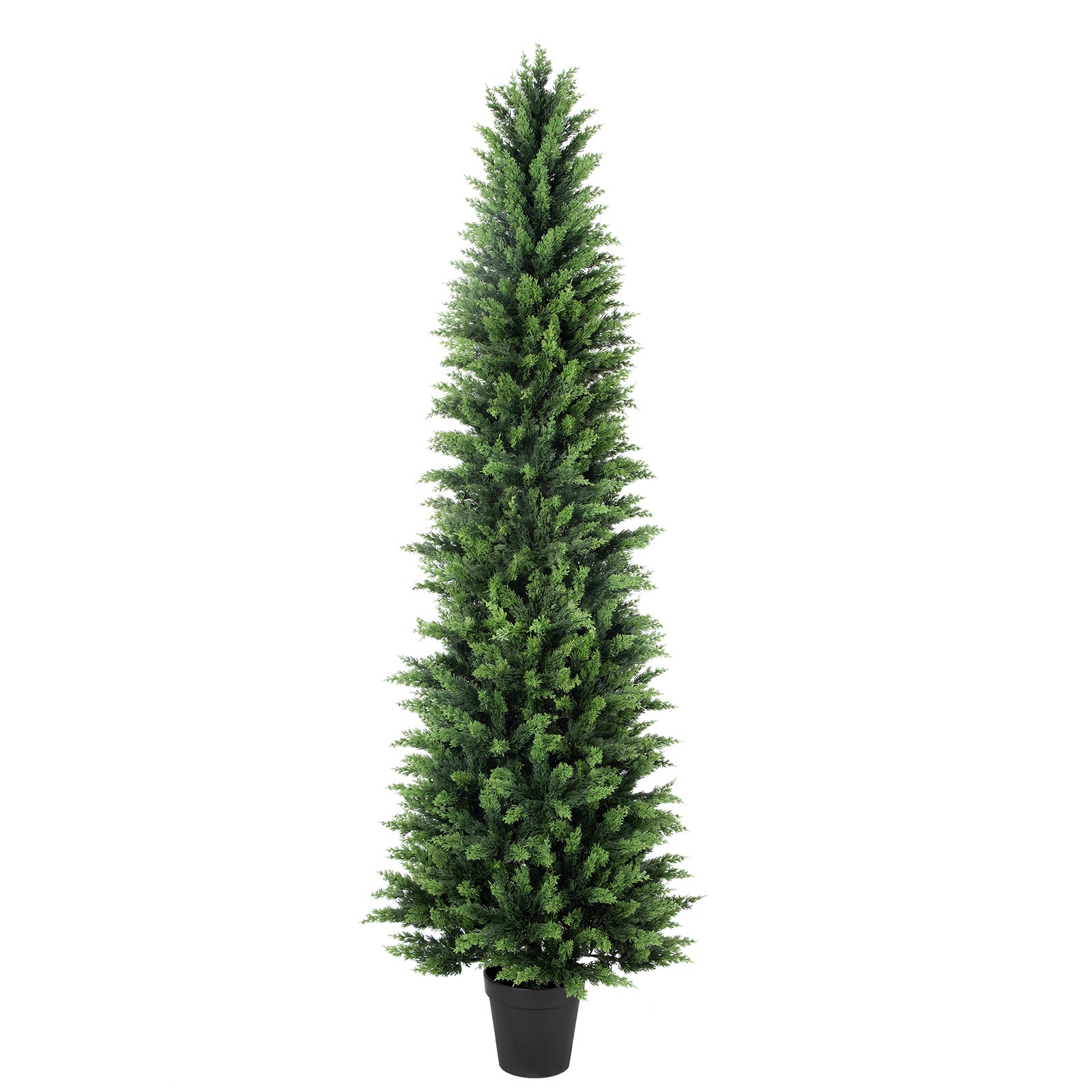 RosyHaven 6ft/7ft Real Touch Cedar Christmas Tree, UV Resistant Artificial Cedar Tree, with Realistic and Full Branches for Front Door Porch Bedroom Livingroom Fireplace Holiday Decor.