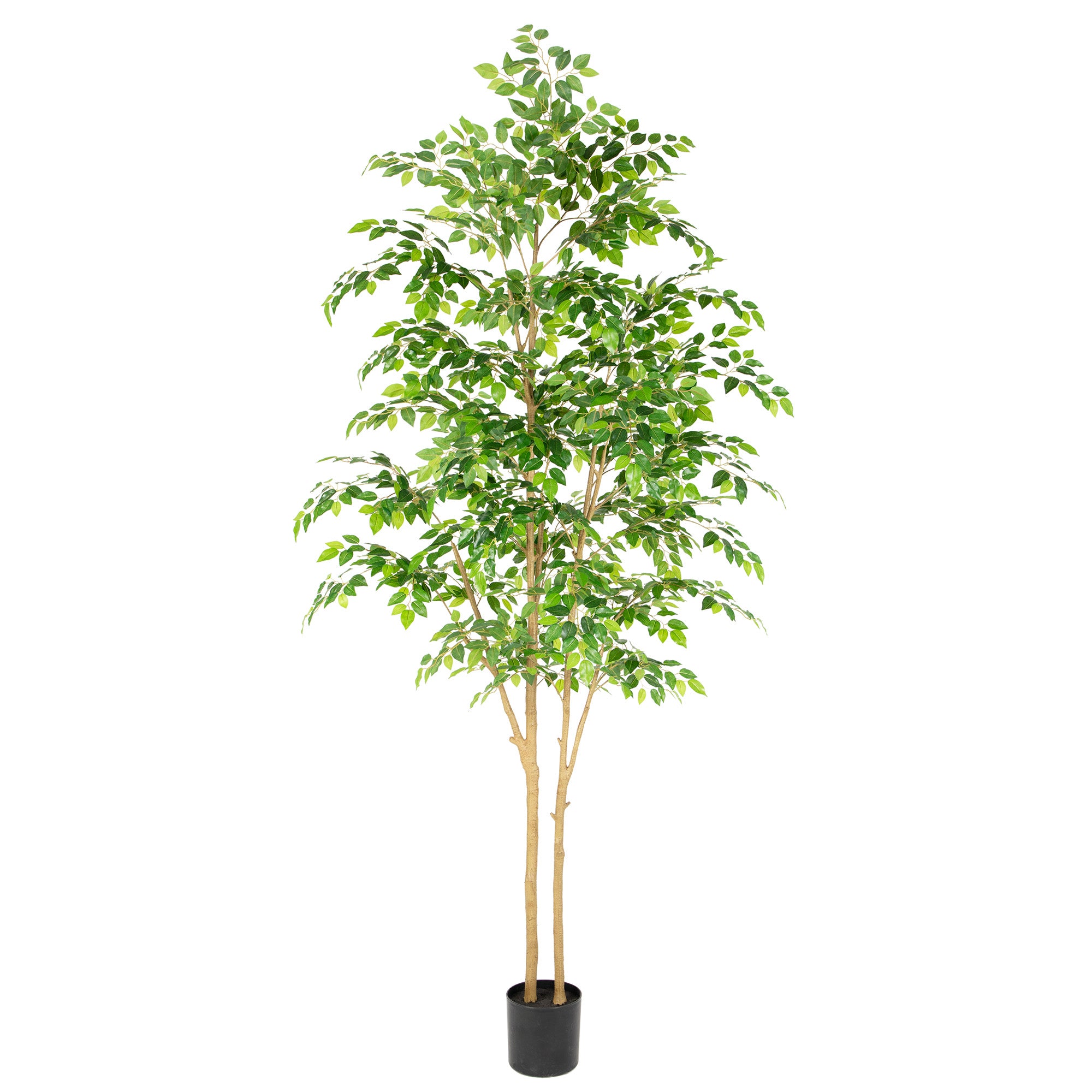 RosyHaven 5ft/6ft/7ft/8ft Real Touch Artificial Ficus Tree , Resistant UV Faux Ficus Tree with Waterproof Leaves and Realitic Trunks for Living Room Bedroom Dining Room Balcony Yard Patio Decor